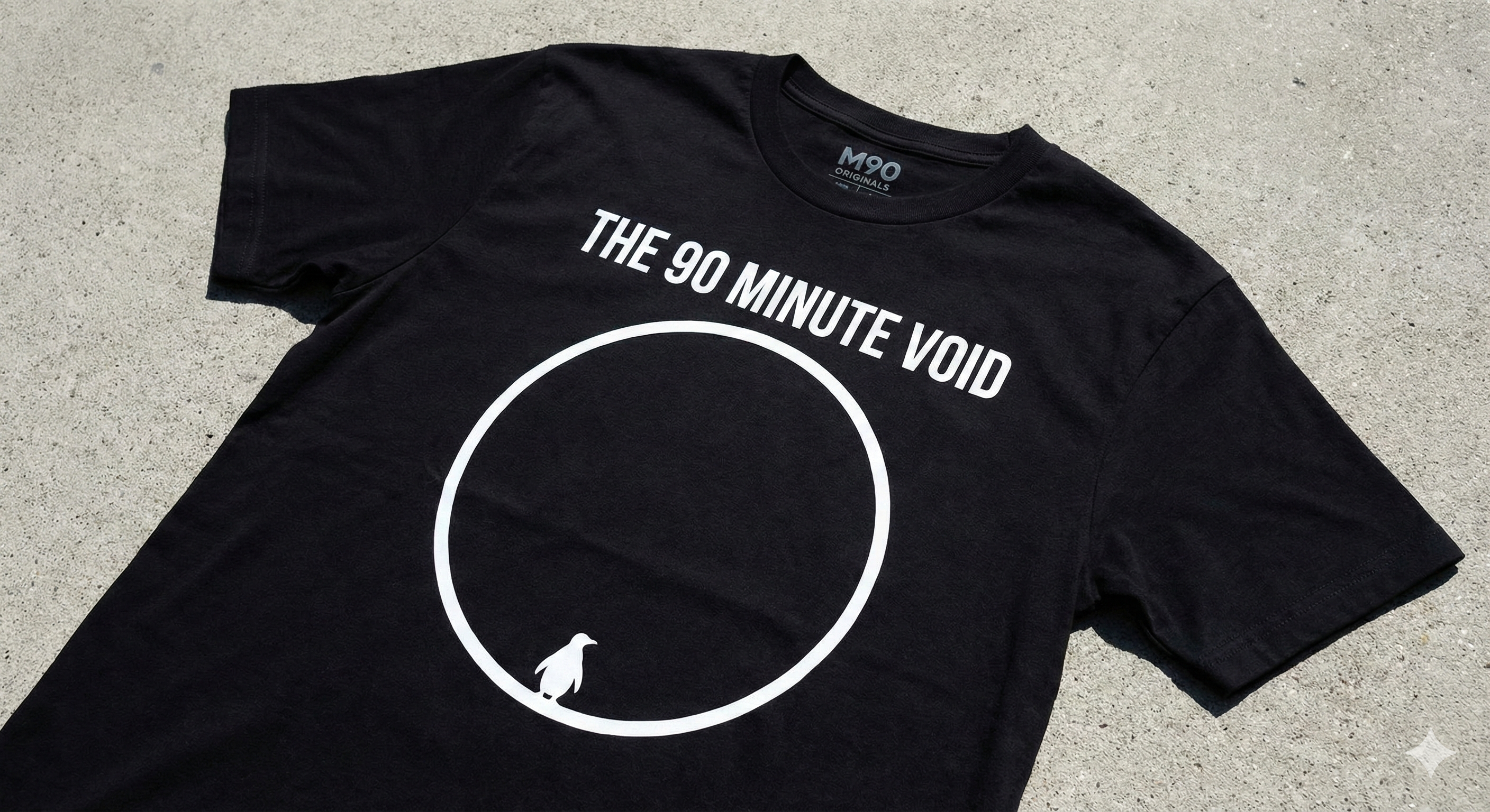 The "90 Minute Void" Tee | Midnight Black