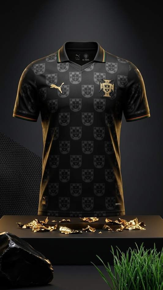 Portugal Black/Gold Kit — World Cup 26